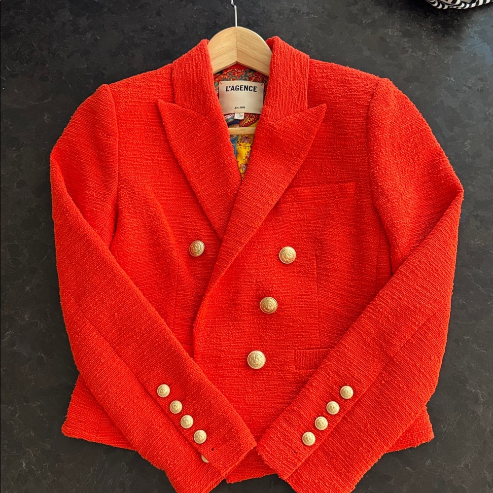 L'AGENCE Brooke Open-front Blazer